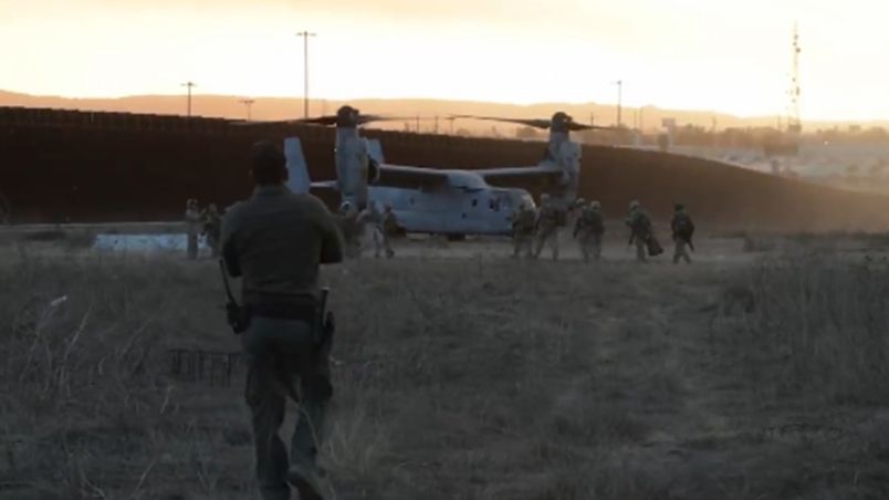 Marines en la frontera con México