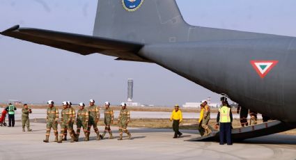 Regresa a México el contingente que llevó ayuda ante incendios en Los Ángeles