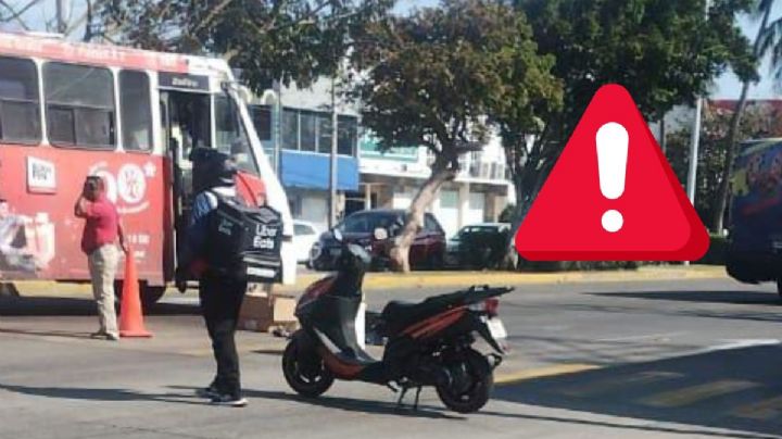 Hombre muere atropellado por camión urbano en avenida Allende de Veracruz; chofer huye