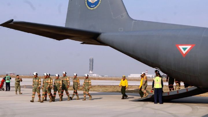 Regresa a México el contingente que llevó ayuda ante incendios en Los Ángeles
