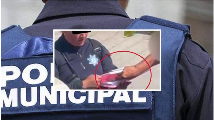 Captan a policías municipales recibiendo “mordida” para no infraccionar; esto les pasó