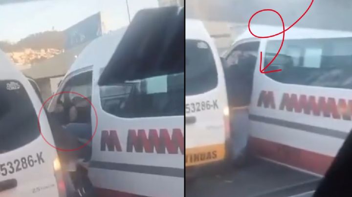 Choferes del transporte público protagonizan pelea en plena calle de Pachuca I Video