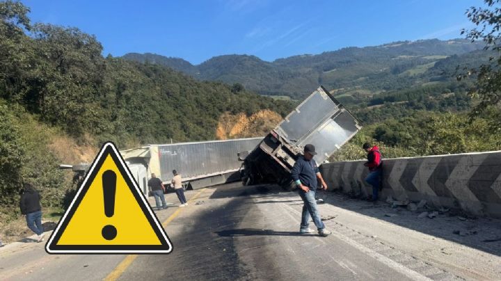 VIDEO: Sin paso en Cumbres de Maltrata por accidente entre tráileres hoy 29 de enero