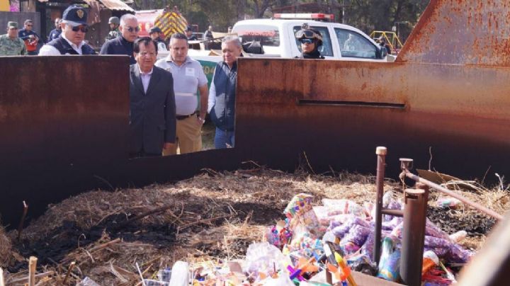 Decomisan y destruyen 242 kilos de pirotecnia en Celaya