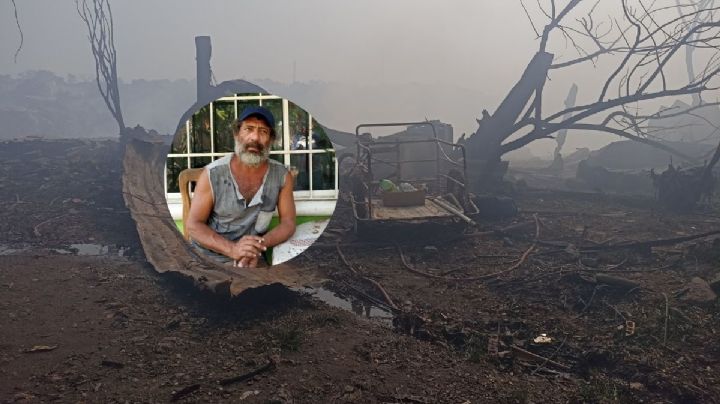 Me quedé sin nada: Mauricio, afectado por mega incendio en Lomas del Ángel, Veracruz