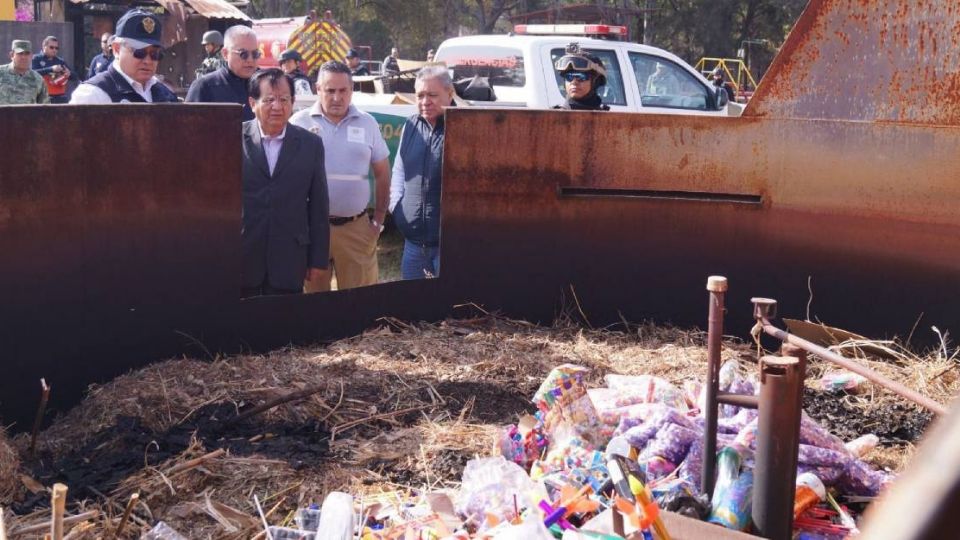 La destrucción de la pirotecnia fue de manera controlada.
