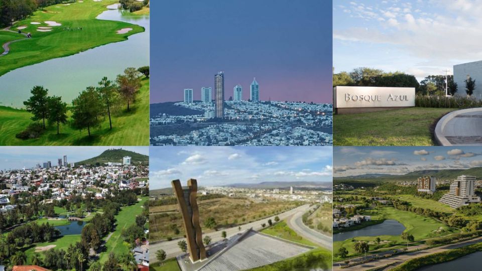 Colonias lujosas de León en vista aérea