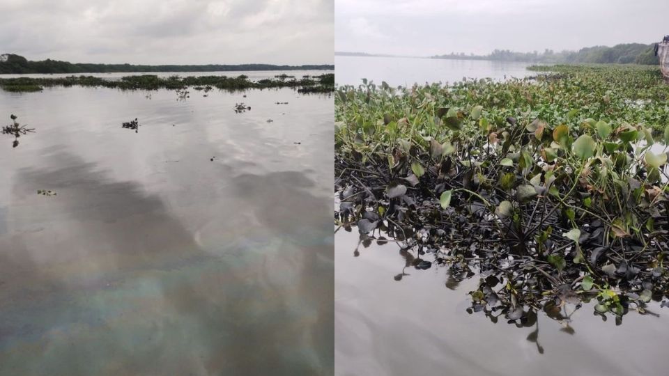 Derrame de hidrocarburo en el río Coatzacoalcos afecta a pescadores del sur de Veracruz