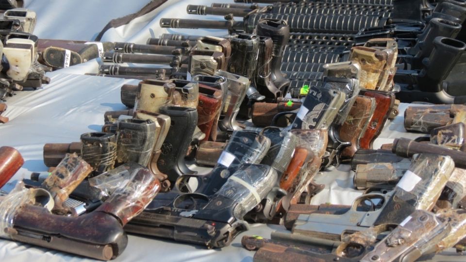 Las armas recuperada habían sido vendidas a un cliente en Estados Unidos, muchas veces de manera legal