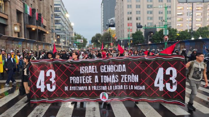 Manifestantes pro-Palestina causan destrozos en la SRE y negocios de Paseo de la Reforma