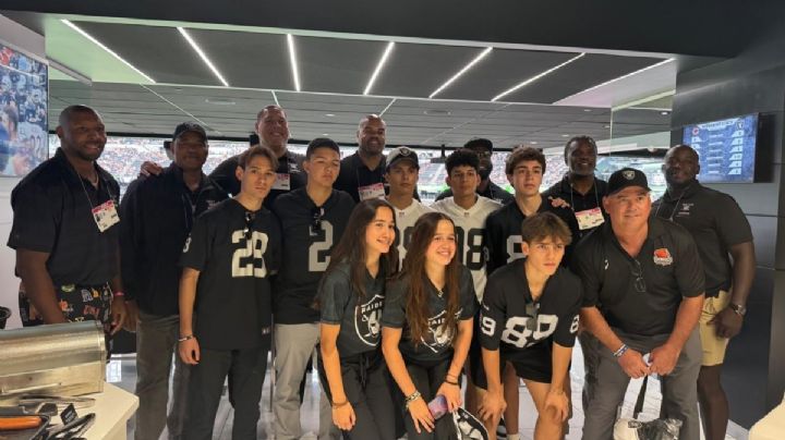 Campeones de NFL Flag Tochito U-14 en México y EEUU Visitan el Allegiant Stadium de Los Raiders