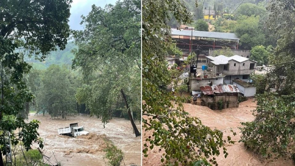 Uno de los arroyos de Victoria se convirtió ayer en caudaloso río.