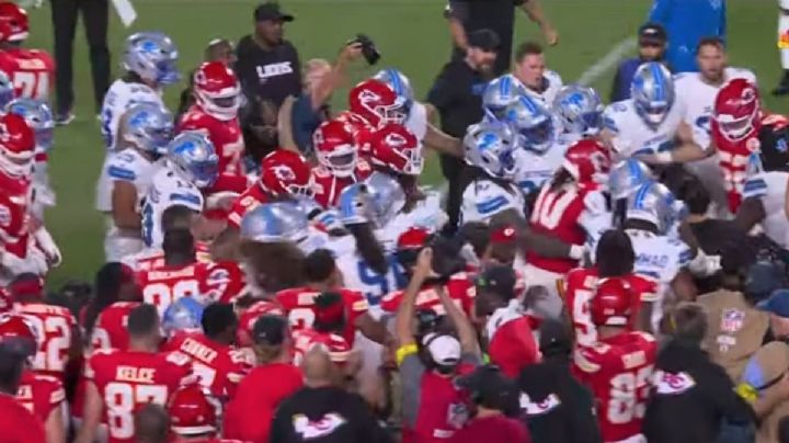 NFL: Chiefs se imponen a los Lions pero el duelo termina en pelea