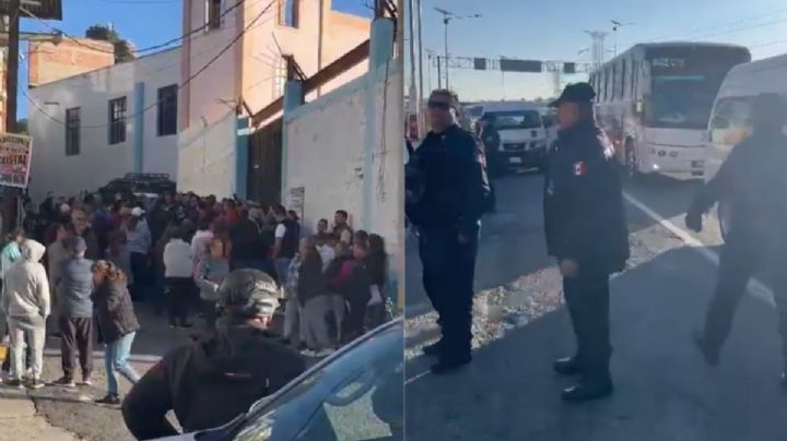 Policías de Tlalnepantla impiden bloqueo en la México-Pachuca por parte de vecinos