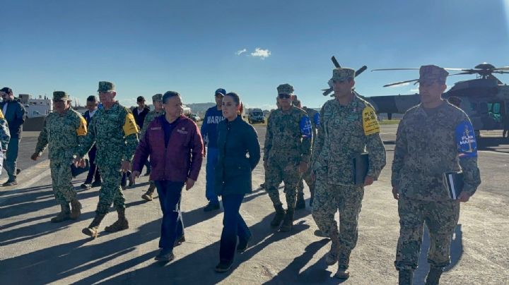 Sheinbaum en Hidalgo recorre centro de acopio; deja pendiente zona de desastre