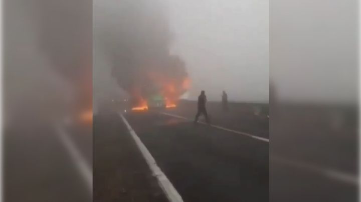 Aparatoso accidente en la autopista Puebla-Orizaba deja la circulación cerrada en ambos sentidos
