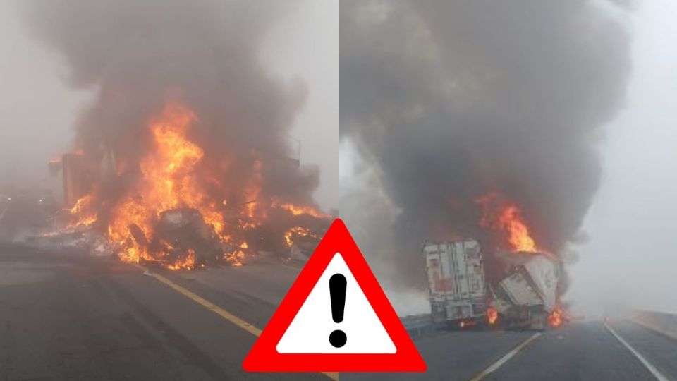 Se quema tráiler en autopista Puebla - Orizaba; afecta el paso hacia Veracruz