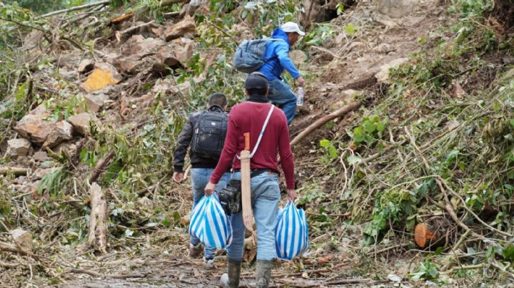 Lluvias en Hidalgo: pobladores de Tenango hacen filas de hasta tres horas para comprar comida