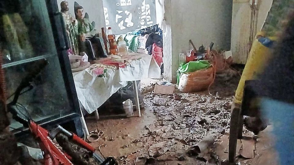 Así quedó una de las viviendas afectadas