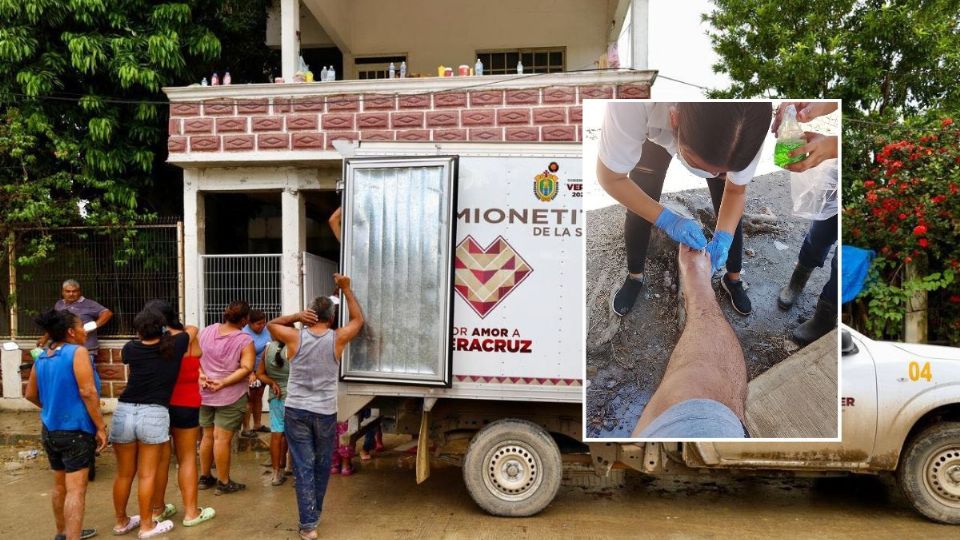 Instalan módulos de salud en Poza Rica y Álamo; pobladores ya reportan infecciones en la piel