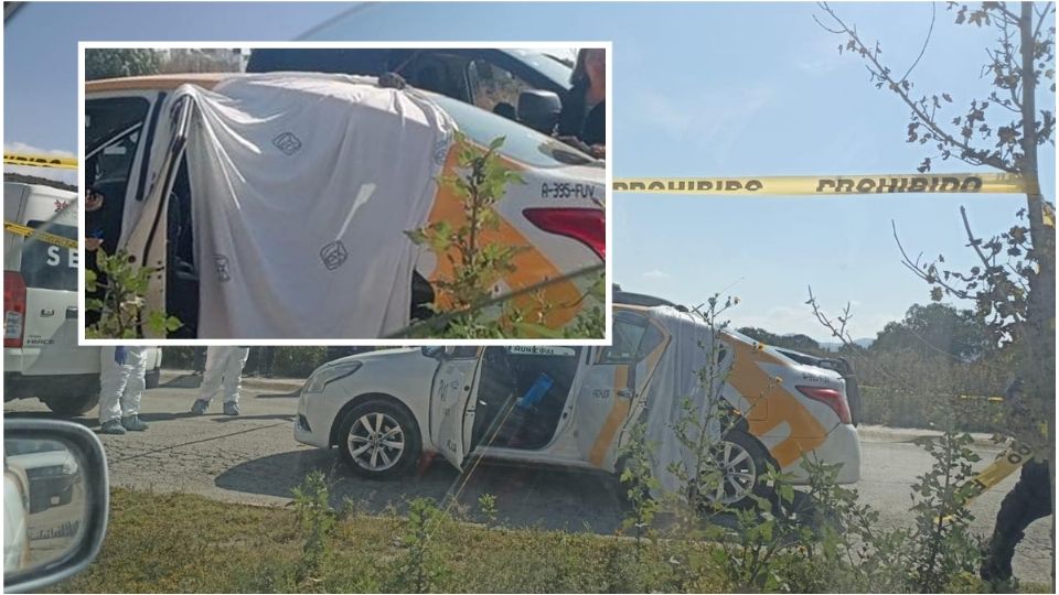 El cuerpo del adulto mayor quedó en los asientos traseros del taxi