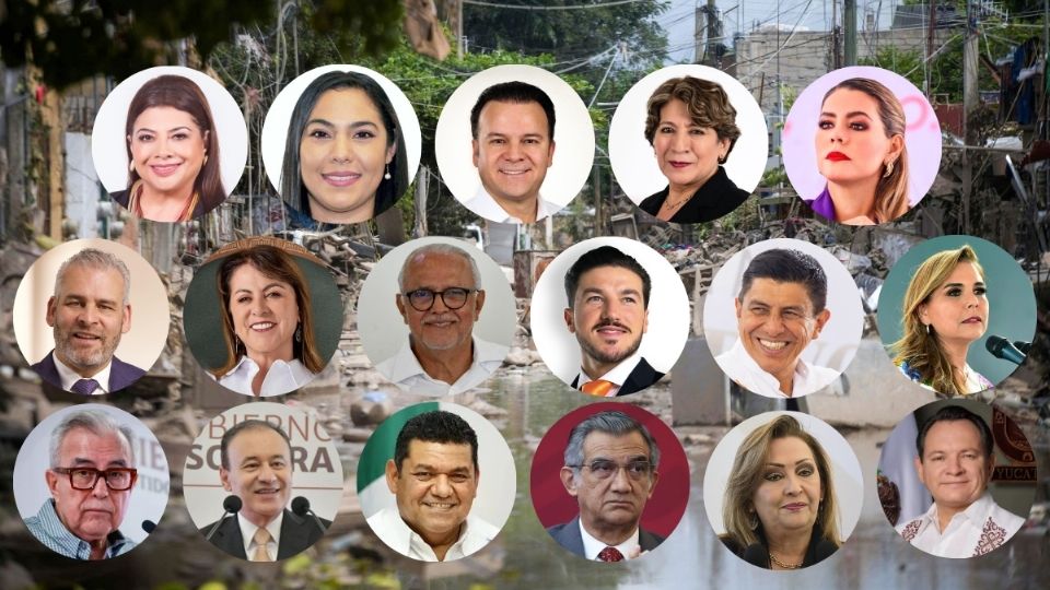 Ellos son los 17 gobernadores y gobernadoras que ayudan a Veracruz por inundaciones