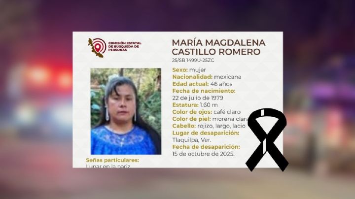 María Castillo tenía 3 días desaparecida; fue hallada sin vida cerca de su vivienda en Tlaquilpa