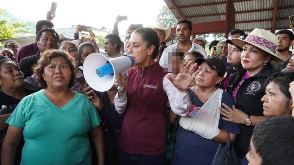 La presidenta Claudia Sheinbaum anunció apoyos para los damnificados