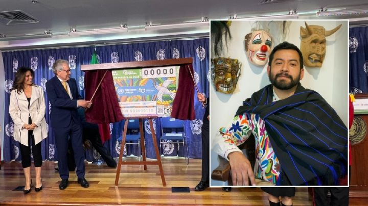 Santiago Savi, artista indígena de Veracruz que ilustra el billete de la Lotería Nacional