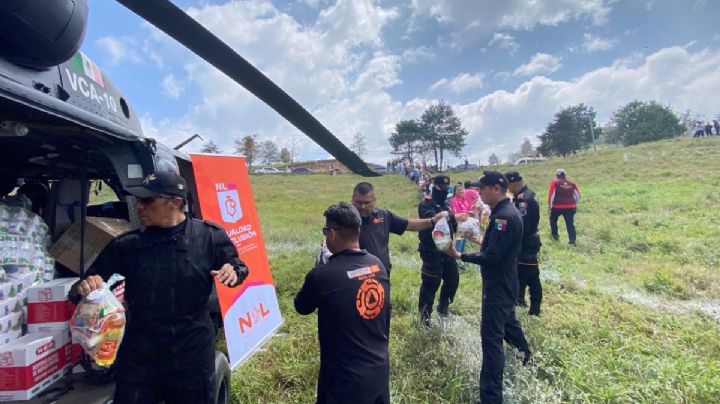 Desde Nuevo León, llegan víveres para damnificados por lluvias en Hidalgo