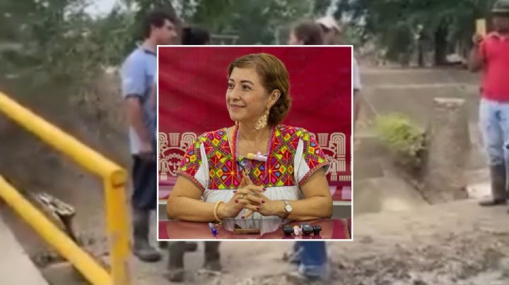 Damnificados de Álamo arrojan lodo a alcaldesa Lilia Arrieta y la corren a rechiflas