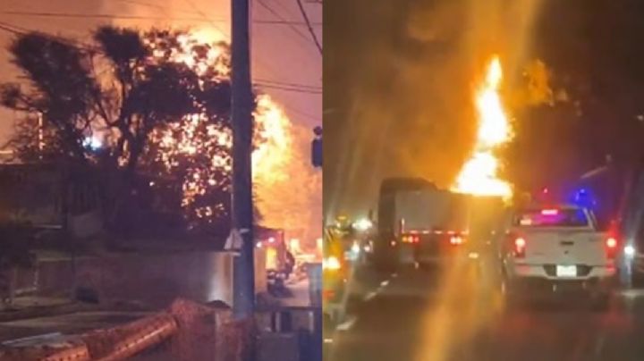 VIDEOS: Incendio de tráiler causa cierres en Tlaquepaque