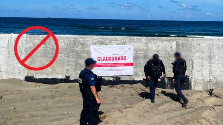 Profepa confirma razón de la clausura de muro en playa de Boca del Río