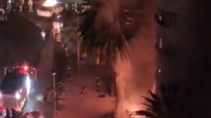 VIDEOS: incendio en restaurante cerca del Monumento a la Revolución
