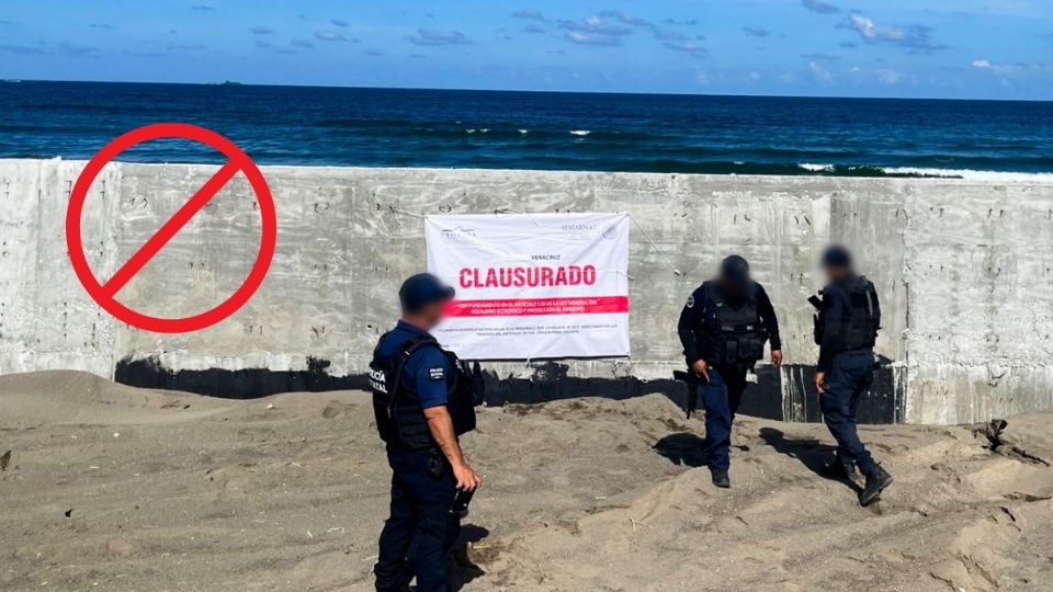 Profepa confirma razón de la clausura de muro construido en playa de Boca del Río