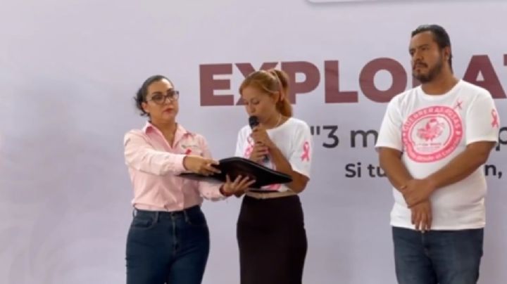 Sobreviviente de cáncer critica sistema de Salud y falla su micrófono en Colima