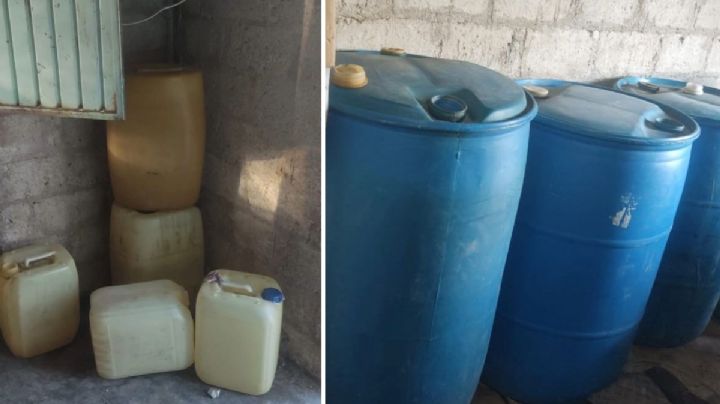 FGR asegura 500 litros de huachicol, 2 plantas de marihuana y armas en Chapantongo