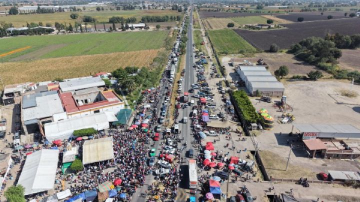 Campesinos y 120 mil fieles de San Juditas bloquearon la carretera Celaya-Comonfort