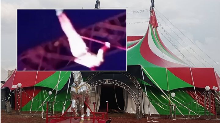 Tragedia en circo de Tizayuca: momento exacto en el que trapecista cae durante su acto | VIDEO