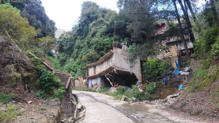 San Luis Ayucan: persiste inestabilidad en zona de deslave, vecinos viven con miedo en Jilotzingo