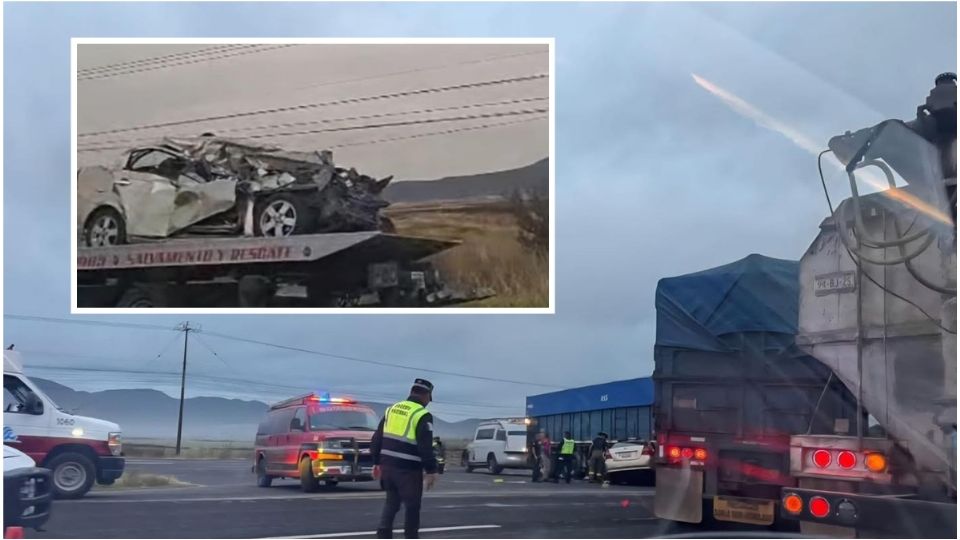 El vehículo al parecer no se percató del retorno que hacía un tráiler