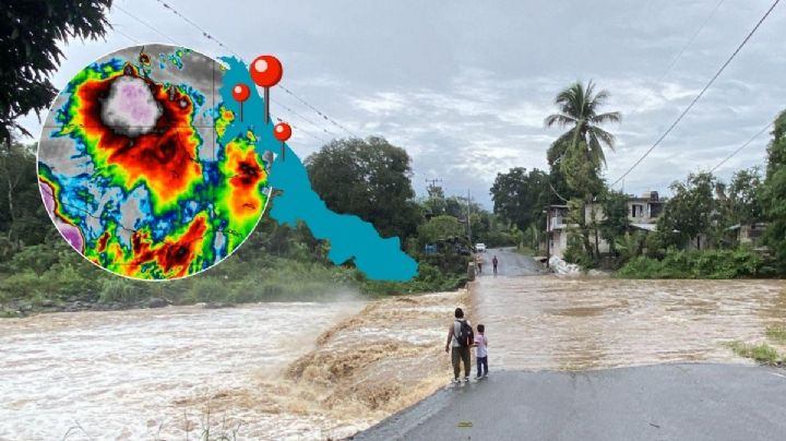 Estos 3 municipios de Veracruz rompieron récord histórico de lluvias con temporal