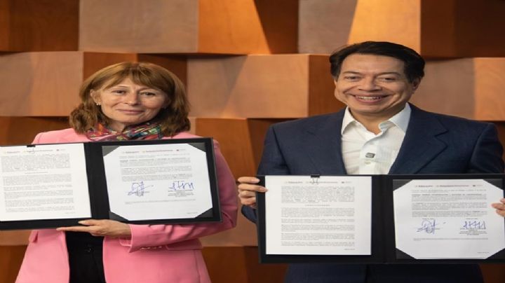 Mario Delgado y Tatiana Clouthier sellan alianza por la inclusión educativa de mexicanas y mexicanos