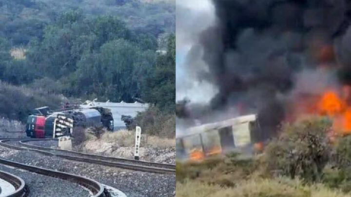 Descarrila y explota tren en Tepetitlán: vagones con etanol arden en llamas | VIDEO