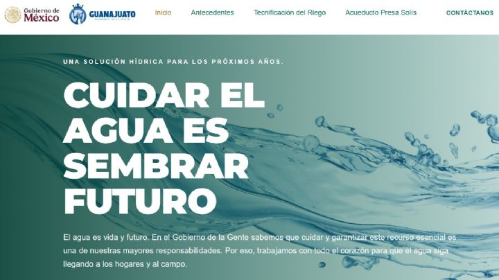 Guanajuato y Conagua crean micrositio para explicar el Acueducto Solís