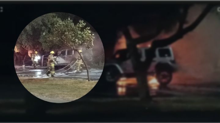 Se incendia camioneta en León; ¿Qué pasó?