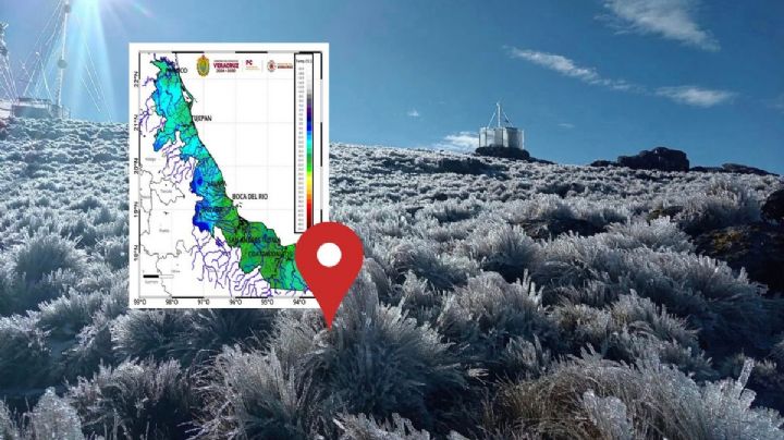 Cofre de Perote amanece con ligera capa de hielo hoy 11 de noviembre