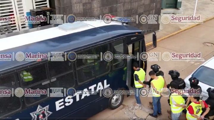 Trasladan a 21 personas ligadas al CJNG y La Barredora a penal de Huimanguillo, Tabasco