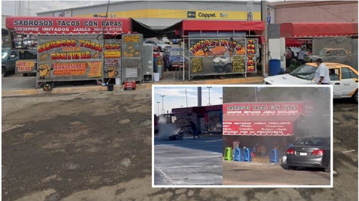 Tacos con polvo en Pachuca; así venden estos puestos en plenas obras | VIDEO