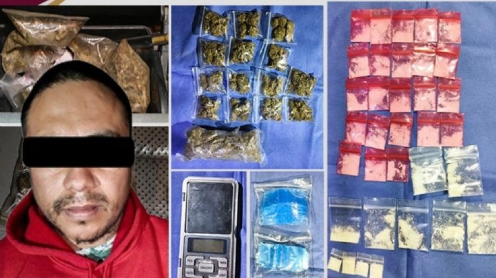 Cae presunto distribuidor de drogas en Apan